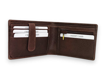 Designer Leather Mens Wallet in BROWN #4696A