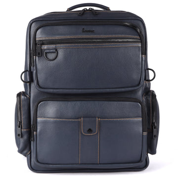 Laveri® Genuine Leather Travel Back Pack bag #2831 Blue