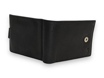 Designer Leather Mens Wallet in BLACK #1426L