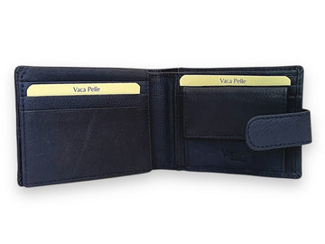 Designer Leather Mens Wallet in BLUE #1347L