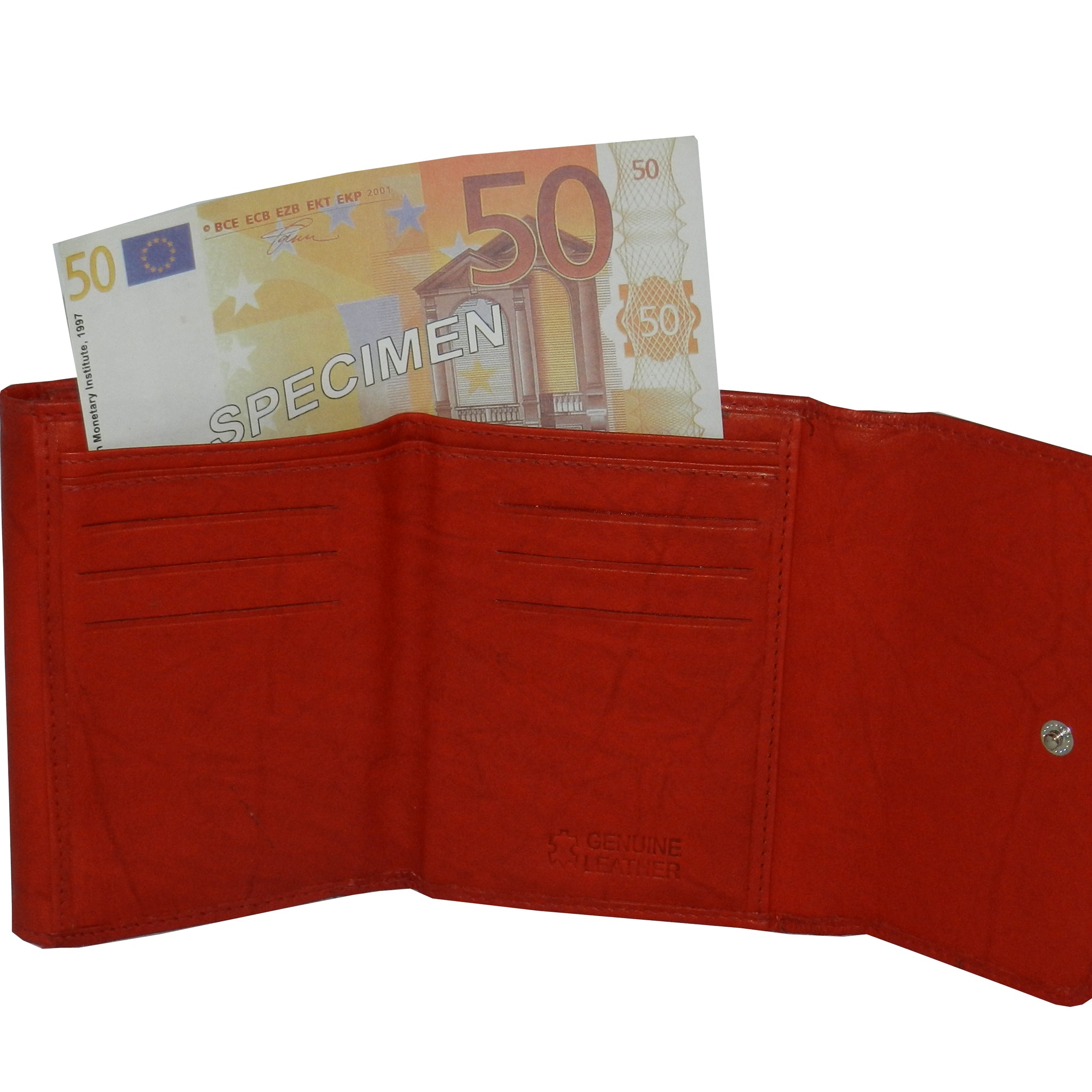 Premiume Leather Women Wallet Red #549B