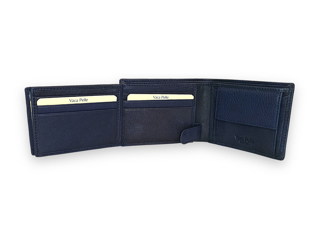 Designer Leather Mens Wallet in BLUE #1426C