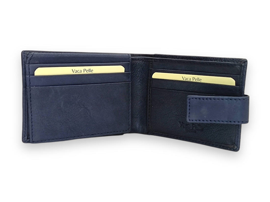 Designer Leather Mens Wallet in BLUE #1347L