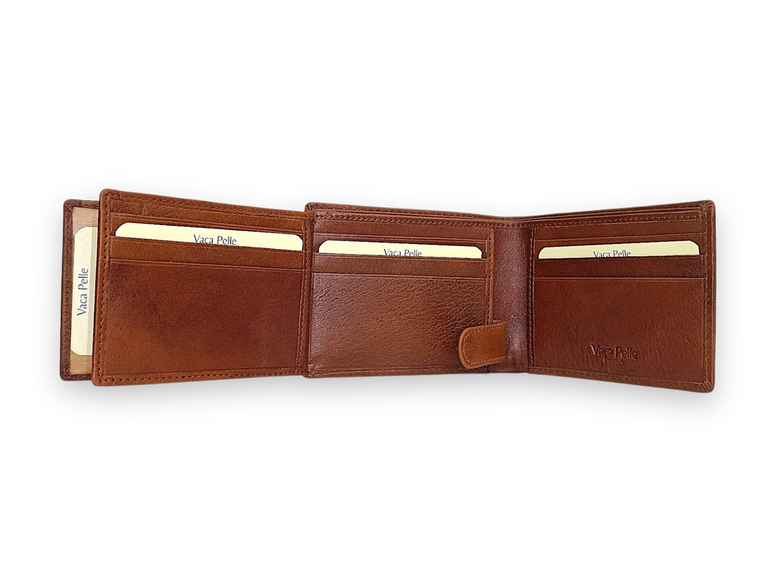 Designer Leather Mens Wallet in TAN #1426