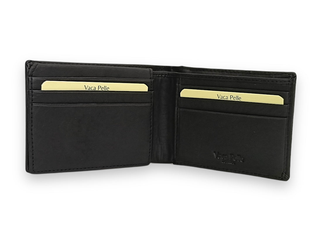 Designer Leather Mens Wallet in Black #1347