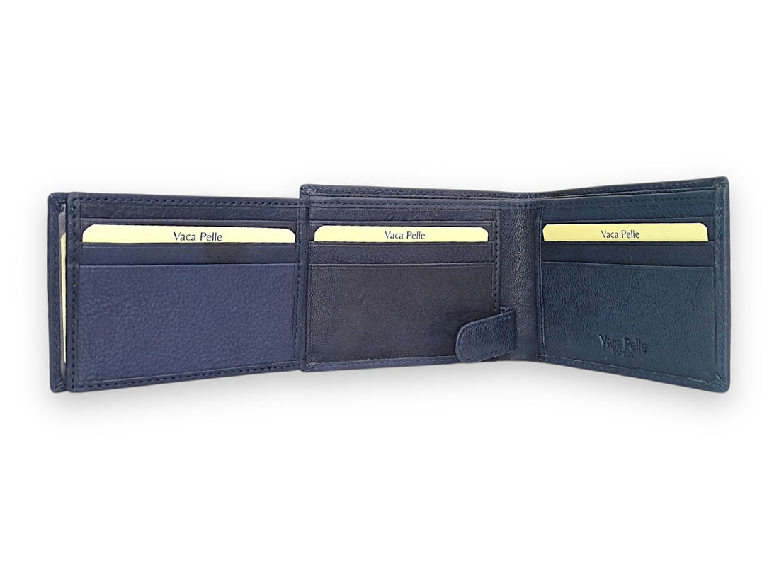 Designer Leather Mens Wallet in BLUE  #1426