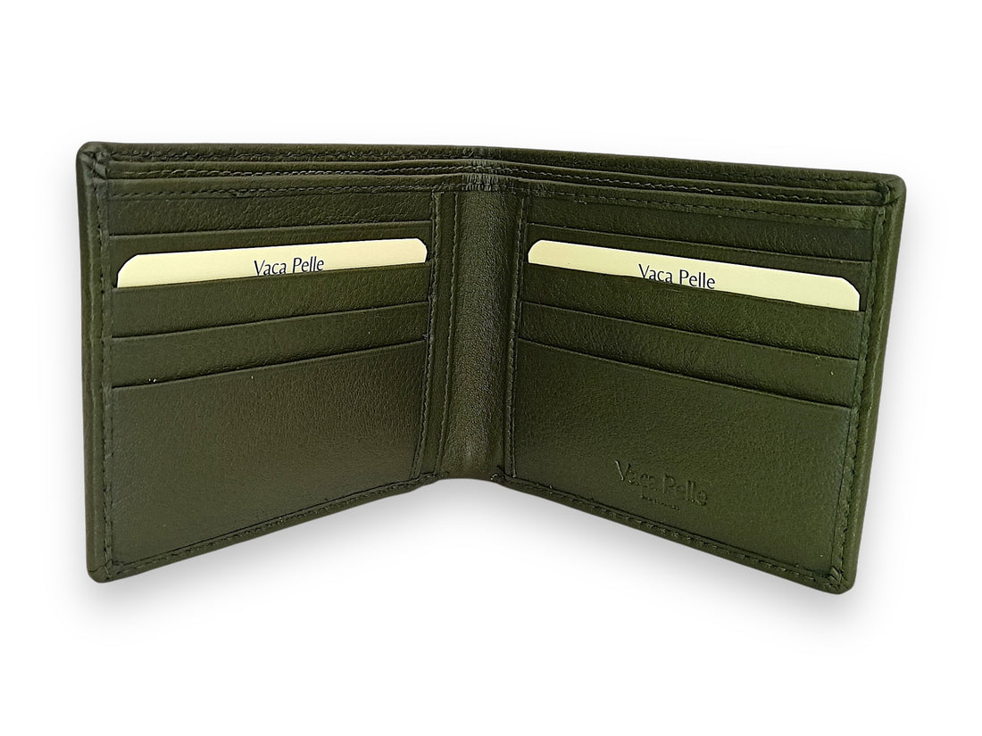 Designer Leather Mens Wallet in GREEN #4662