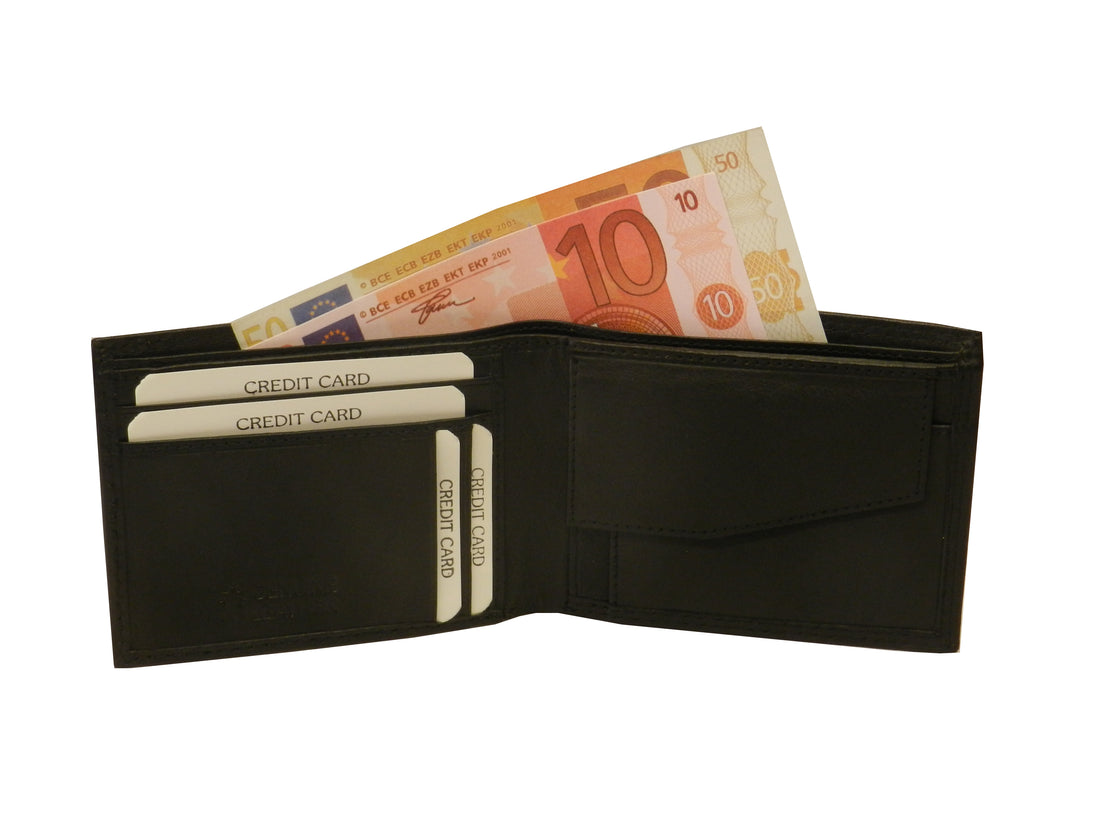 Laveri Genuine Leather Designer Mens Wallet In Black #1250CP