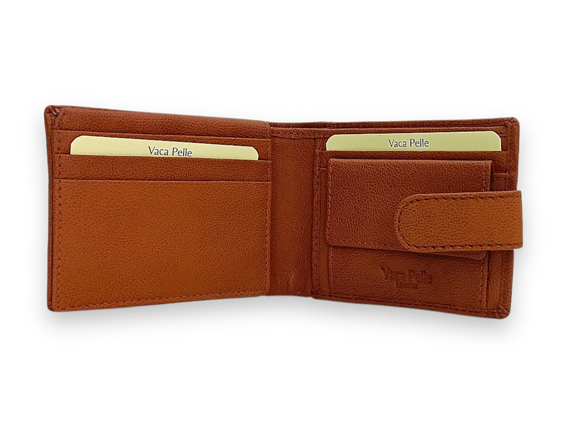 Designer Leather Mens Wallet in TAN #1347CL