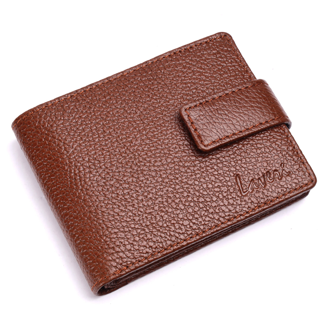 Laveri Genuine Leather Designer Mens Wallet In Tan #1020CC LOOP