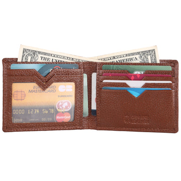 Laveri Genuine Leather Designer Mens Wallet In Tan #1138