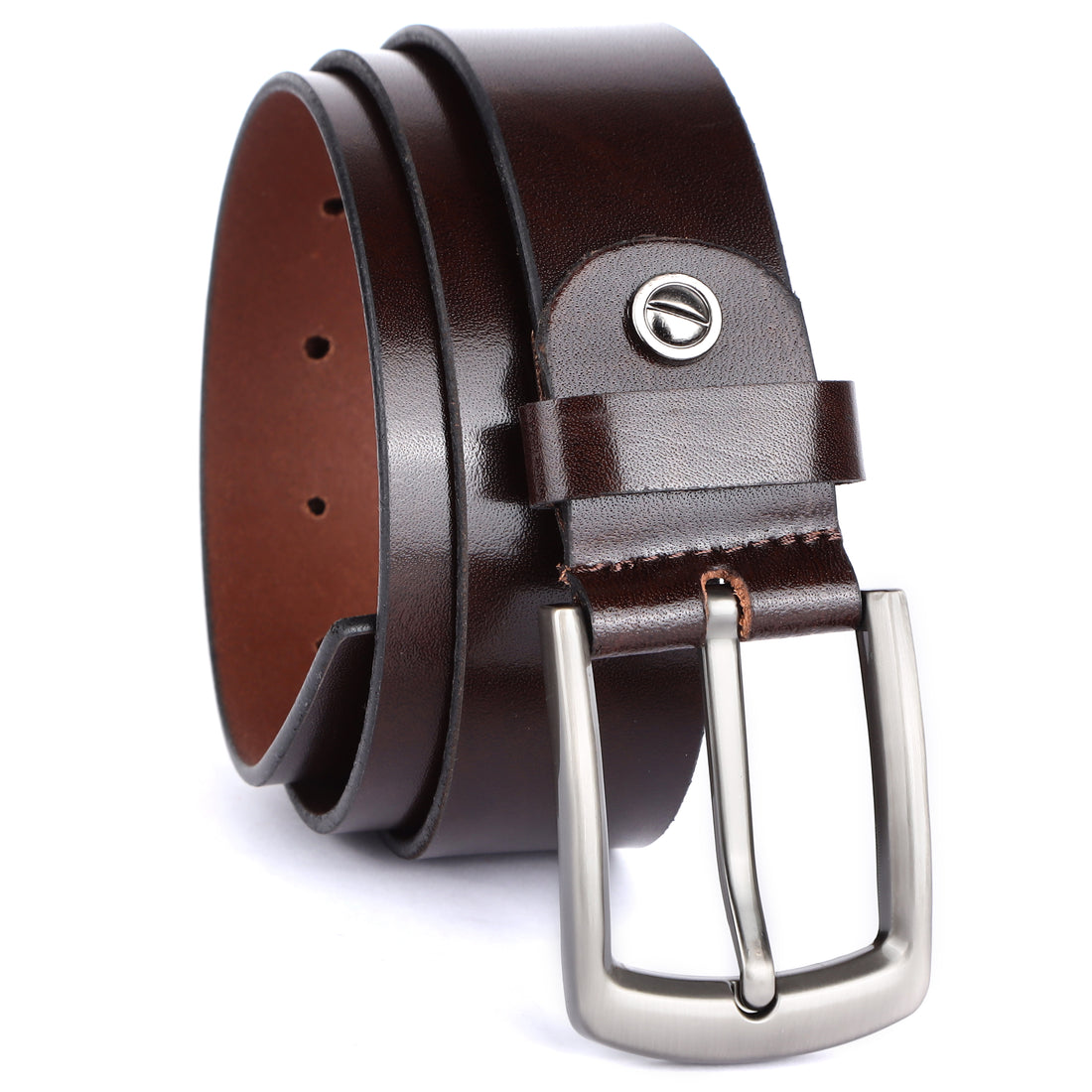 Laveri® Genuine Leather Designer 35 MM Brown Belt #TEXAS