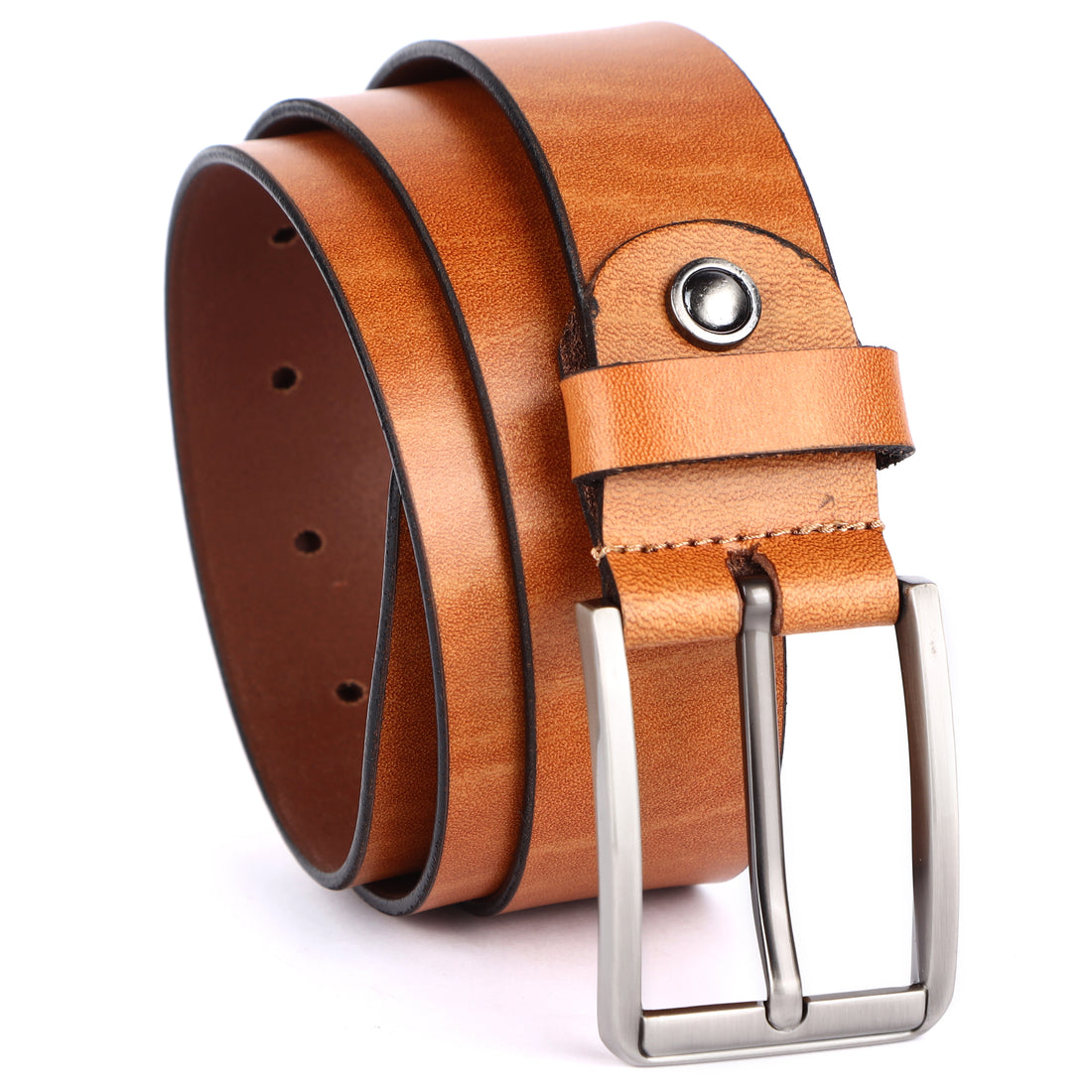 Laveri® Genuine Leather Designer 35 MM Tan Belt #NOVAPULL