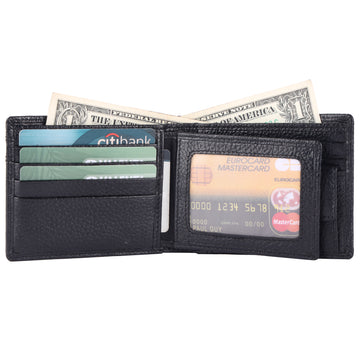 Laveri Genuine Leather Designer Mens Wallet In Black #4094CP