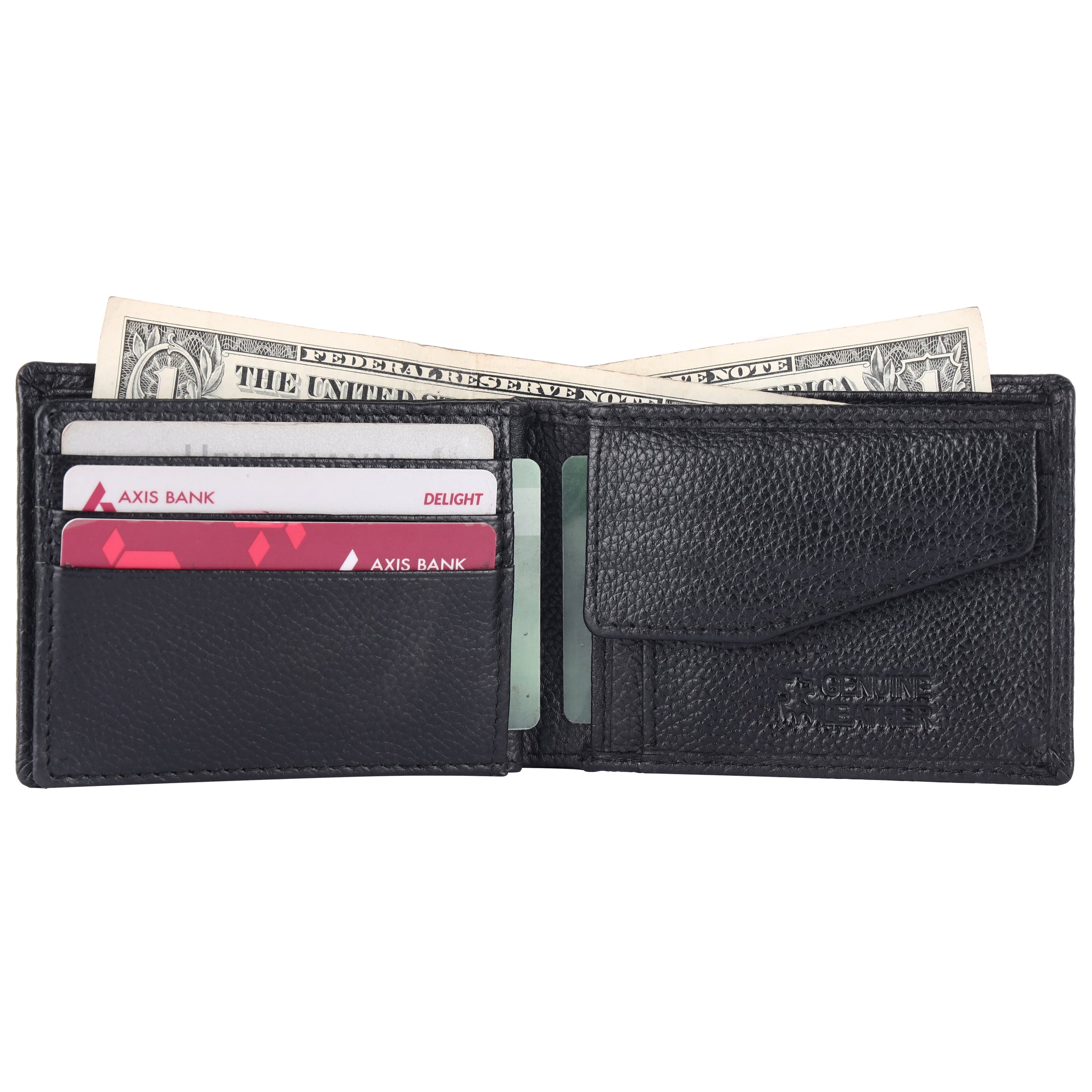 Laveri Genuine Leather Designer Mens Wallet In Black #1074CP