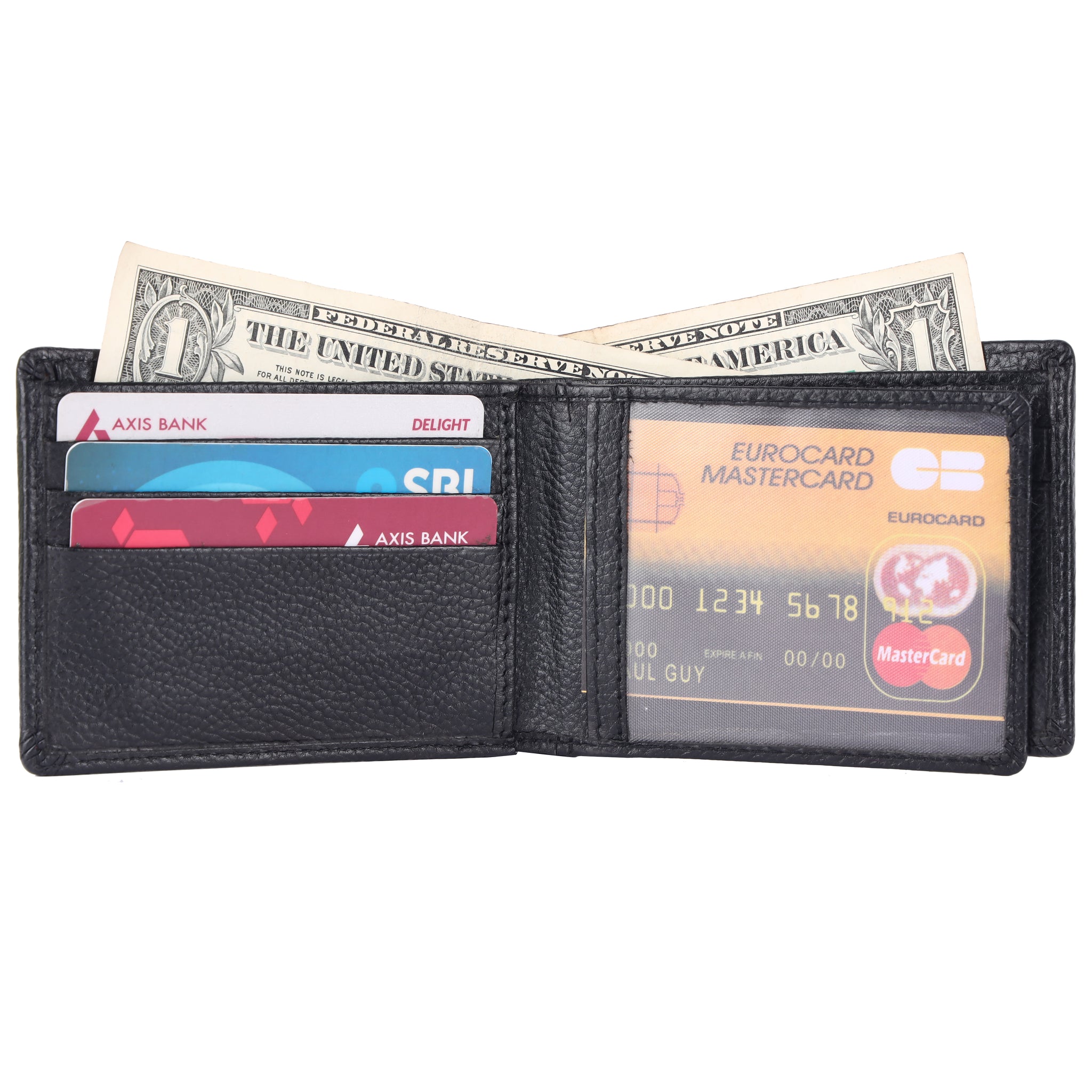 Laveri Genuine Leather Designer Mens Wallet In Black #1074CC