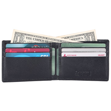 Laveri Genuine Leather Designer Mens Wallet In Black #1727CC