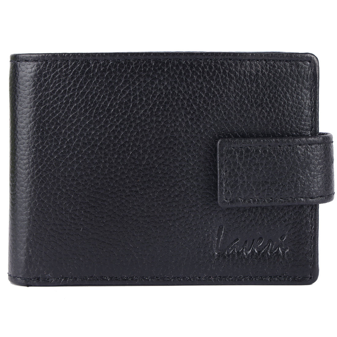 Laveri Genuine Leather Designer Mens Wallet In Black #1074CC_LOOP