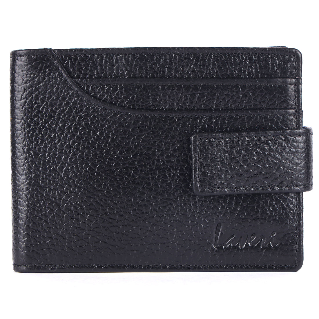 Laveri Genuine Leather Designer Mens Wallet In Black #4094CC LOOP