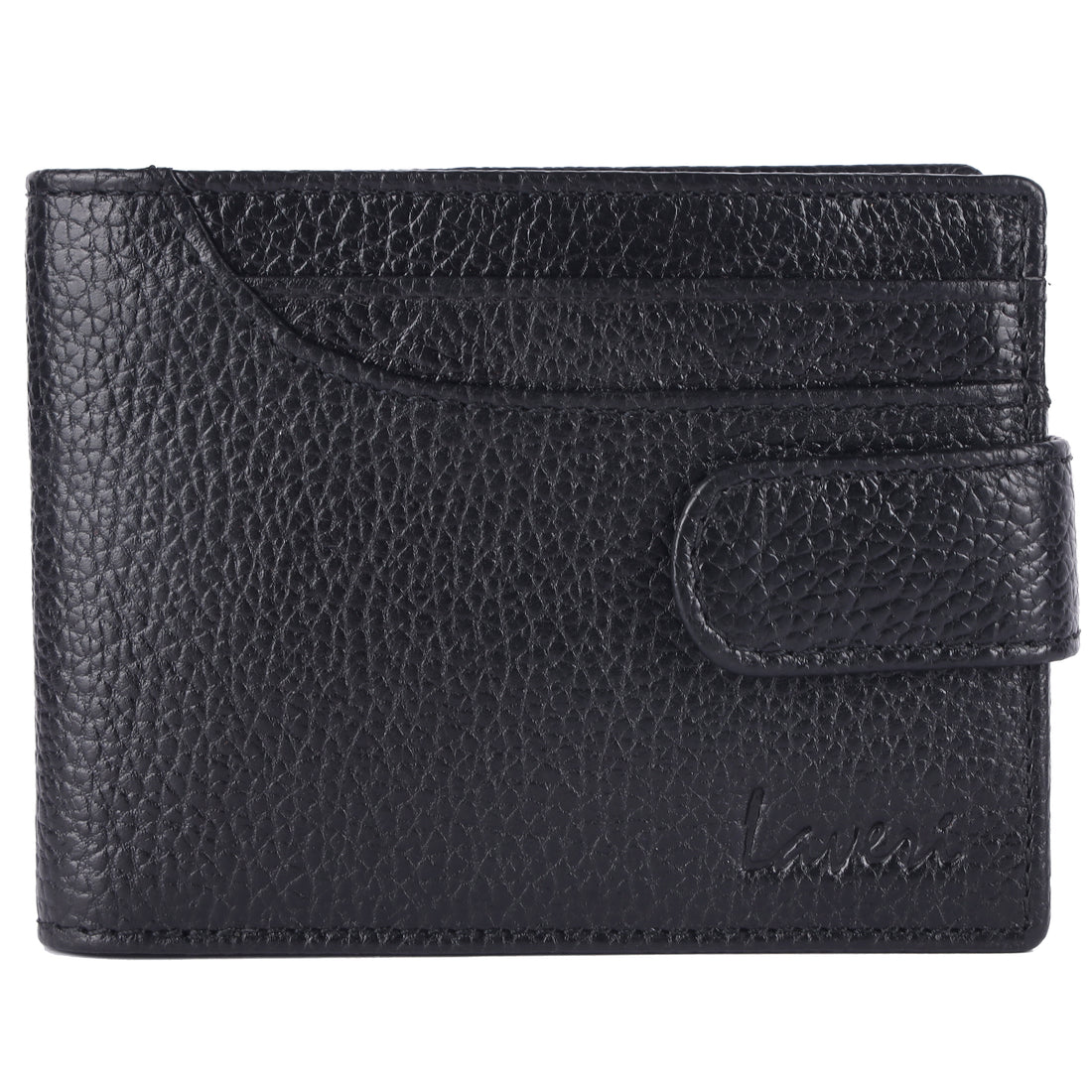 Laveri Genuine Leather Designer Mens Wallet In Black #4094CP LOOP