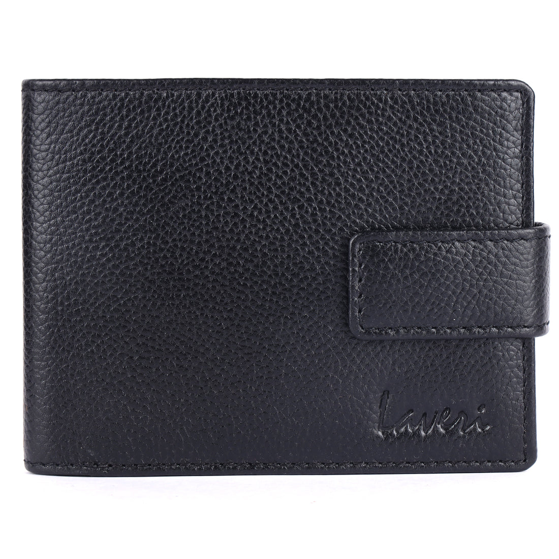 Laveri Genuine Leather Designer Mens Wallet In Black #1020CC LOOP