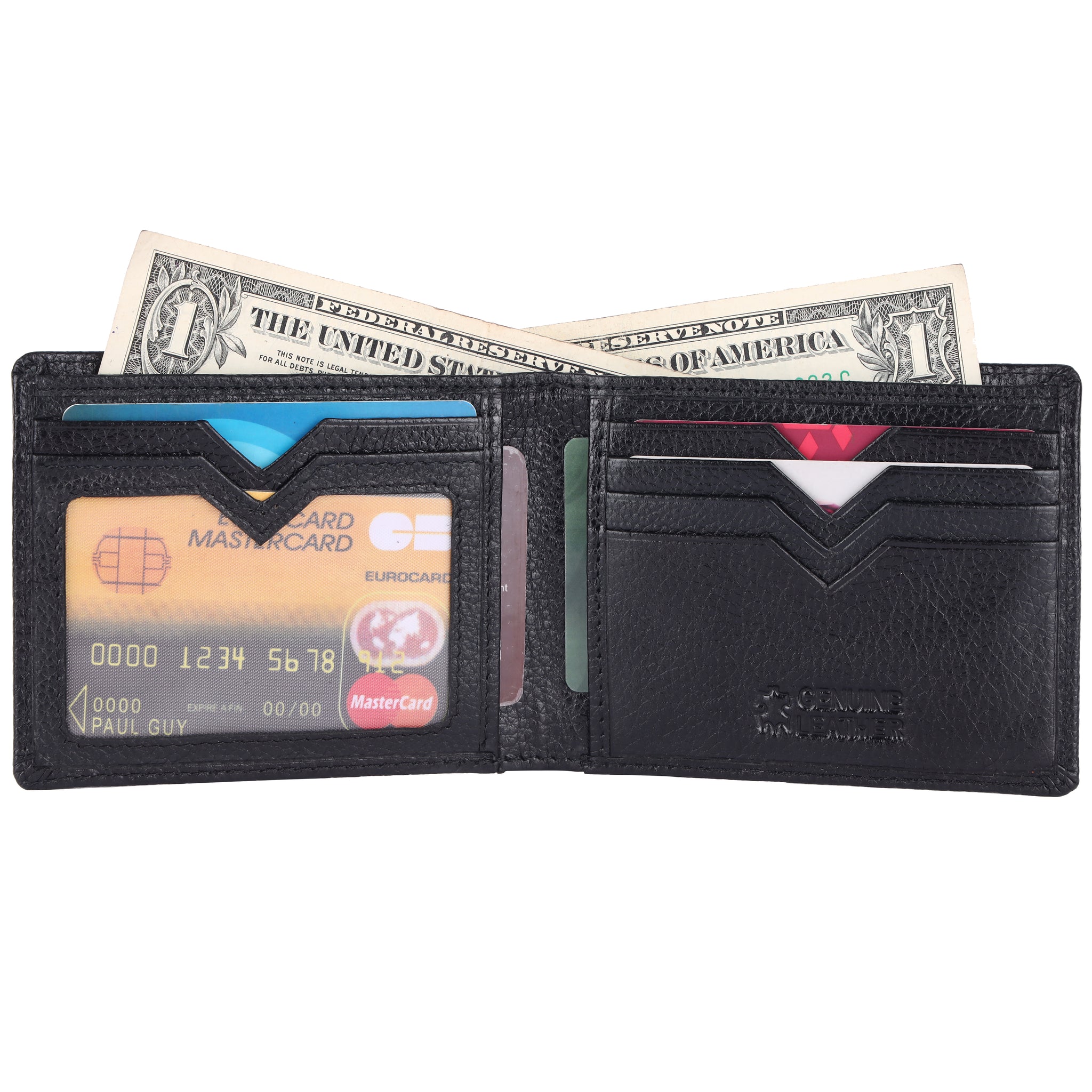 Laveri Genuine Leather Designer Mens Wallet In Black #1138