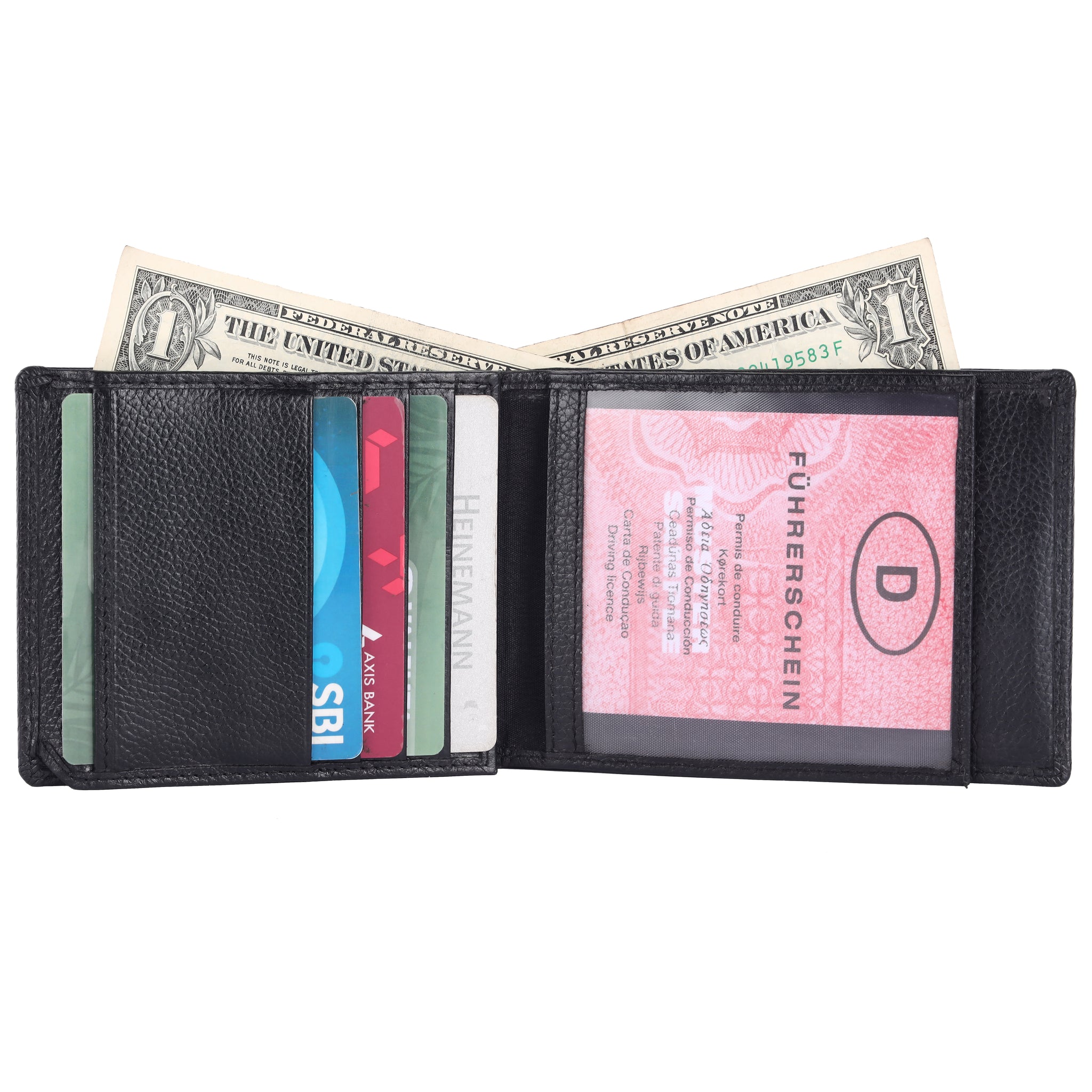 Laveri Genuine Leather Designer Mens Wallet In Black #1888CC