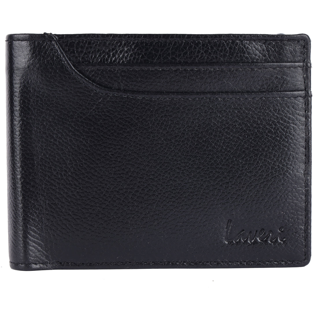 Laveri Genuine Leather Designer Mens Wallet In Black #1244CC