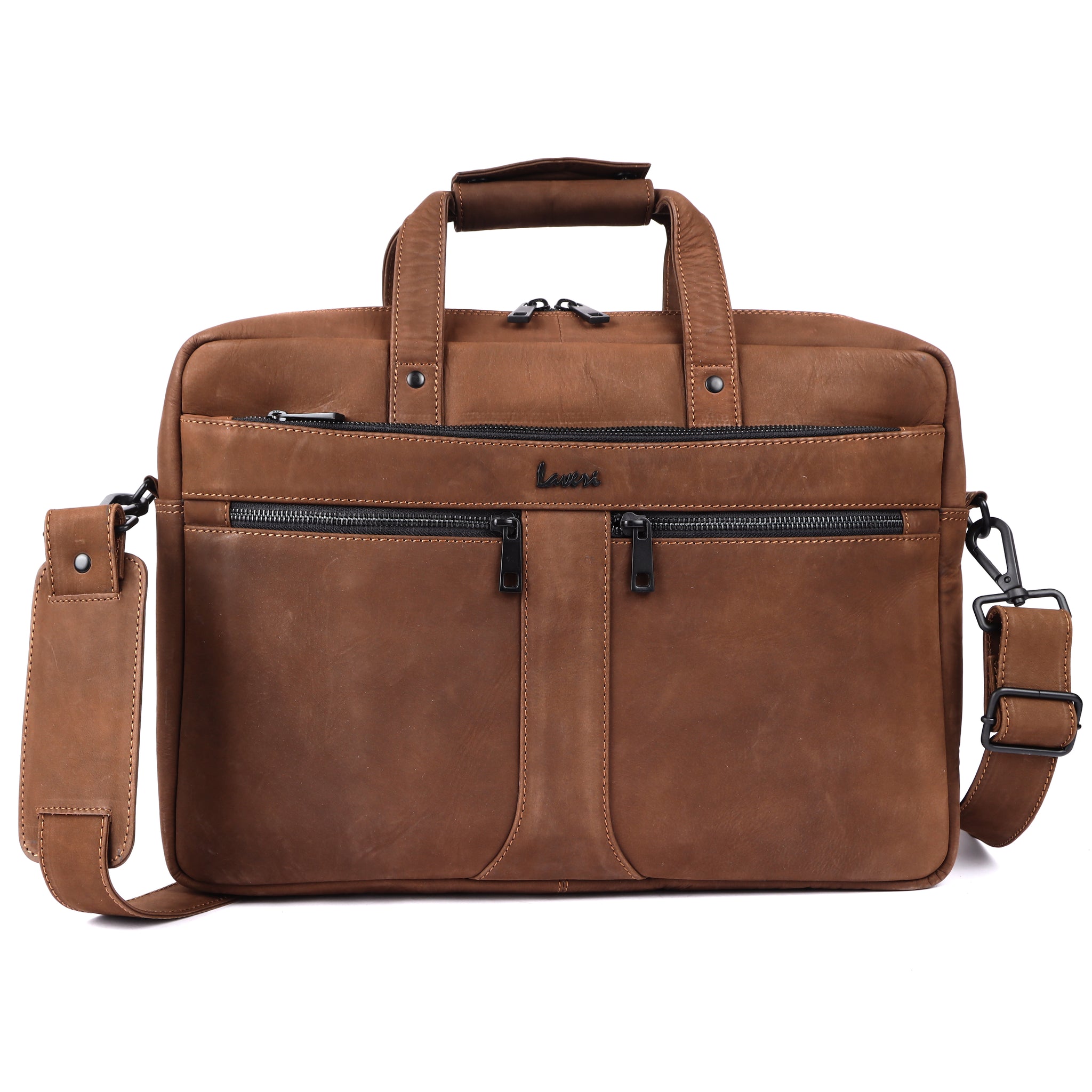 Laveri Genuine Leather Office Laptop Bag