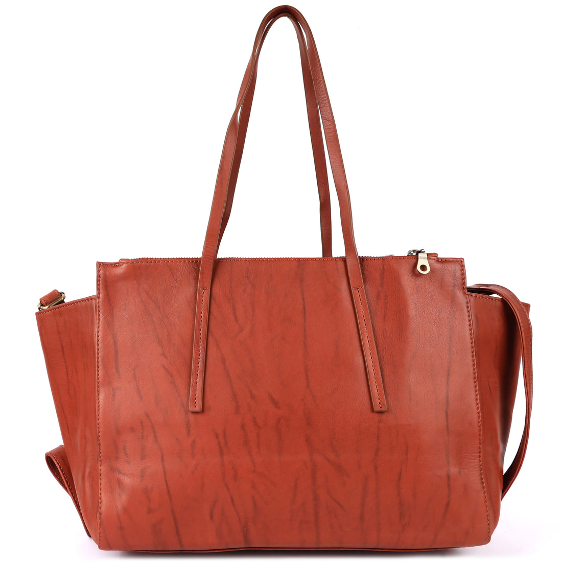 Laveri Genuine Leather Women Hand Bag (RUST)