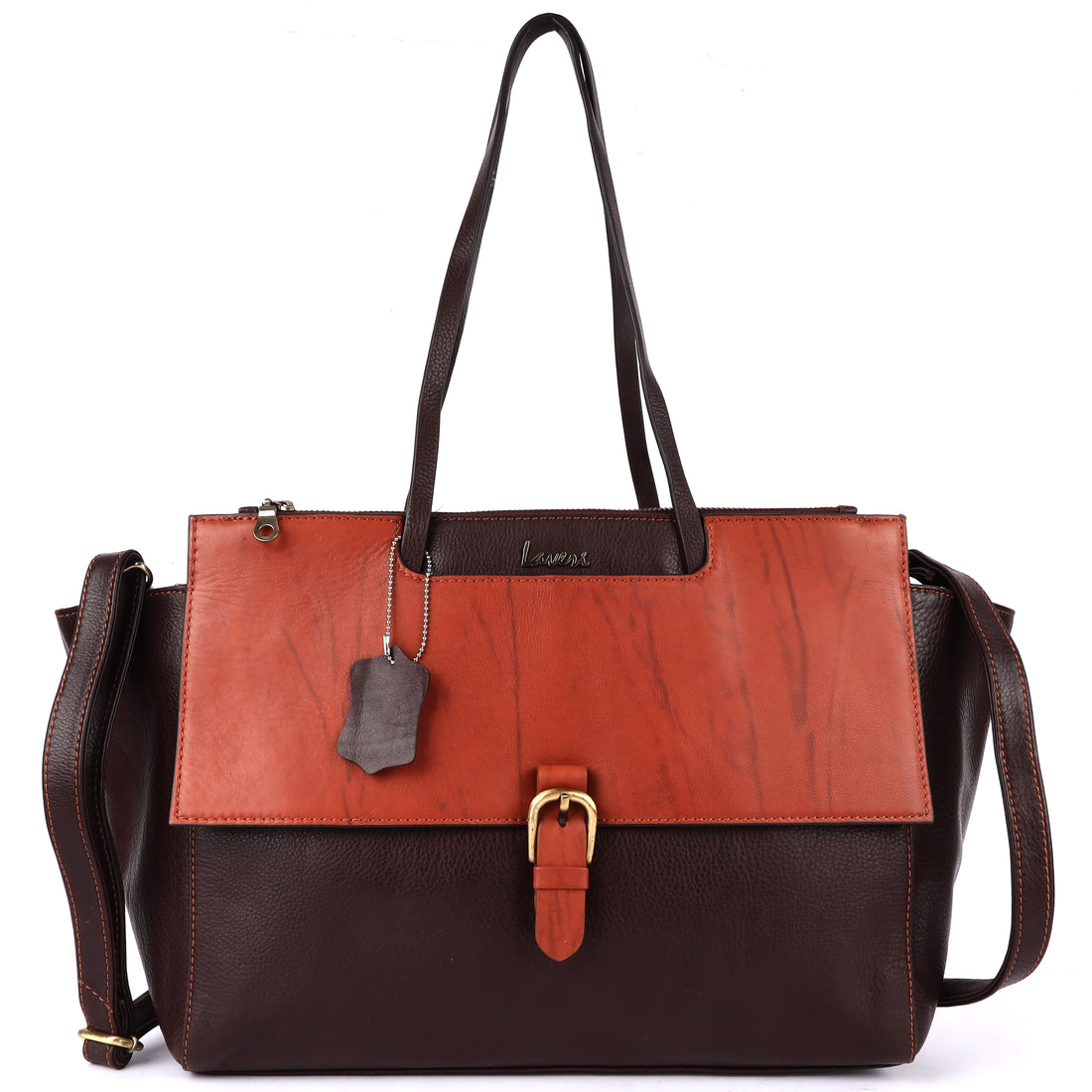 Dark brown and rust women’s handbag