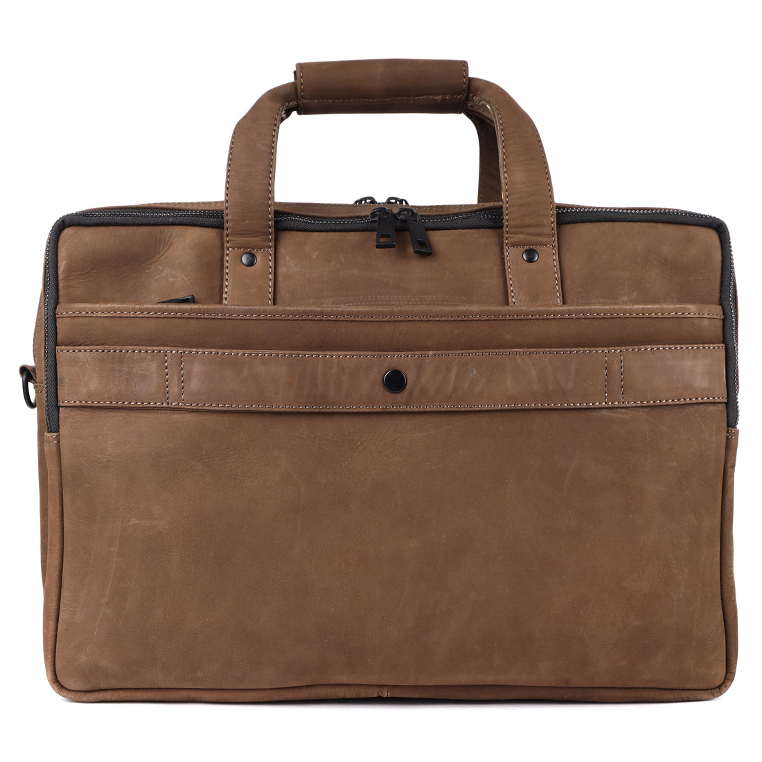 Laveri Genuine Leather Office Laptop Bag (BRN-HUNTER)