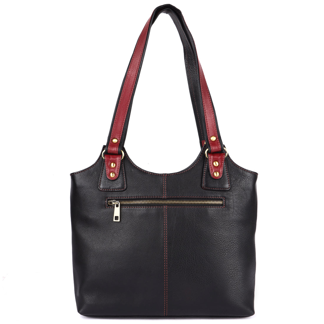 trendy black and red carry bag for women,