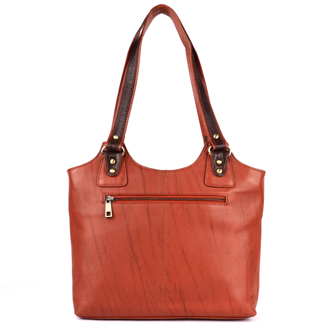 Laveri Genuine Leather Women Hand Bag (RUST-BROWN)