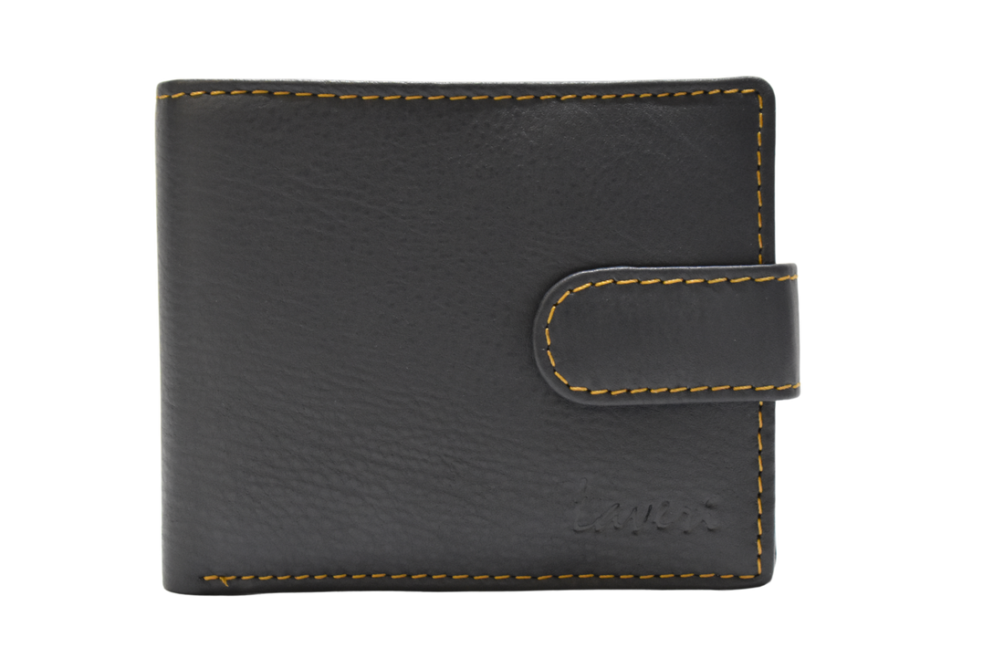 Laveri Leather Designer Multicolor Mens Wallet Blue/Tan #753CL