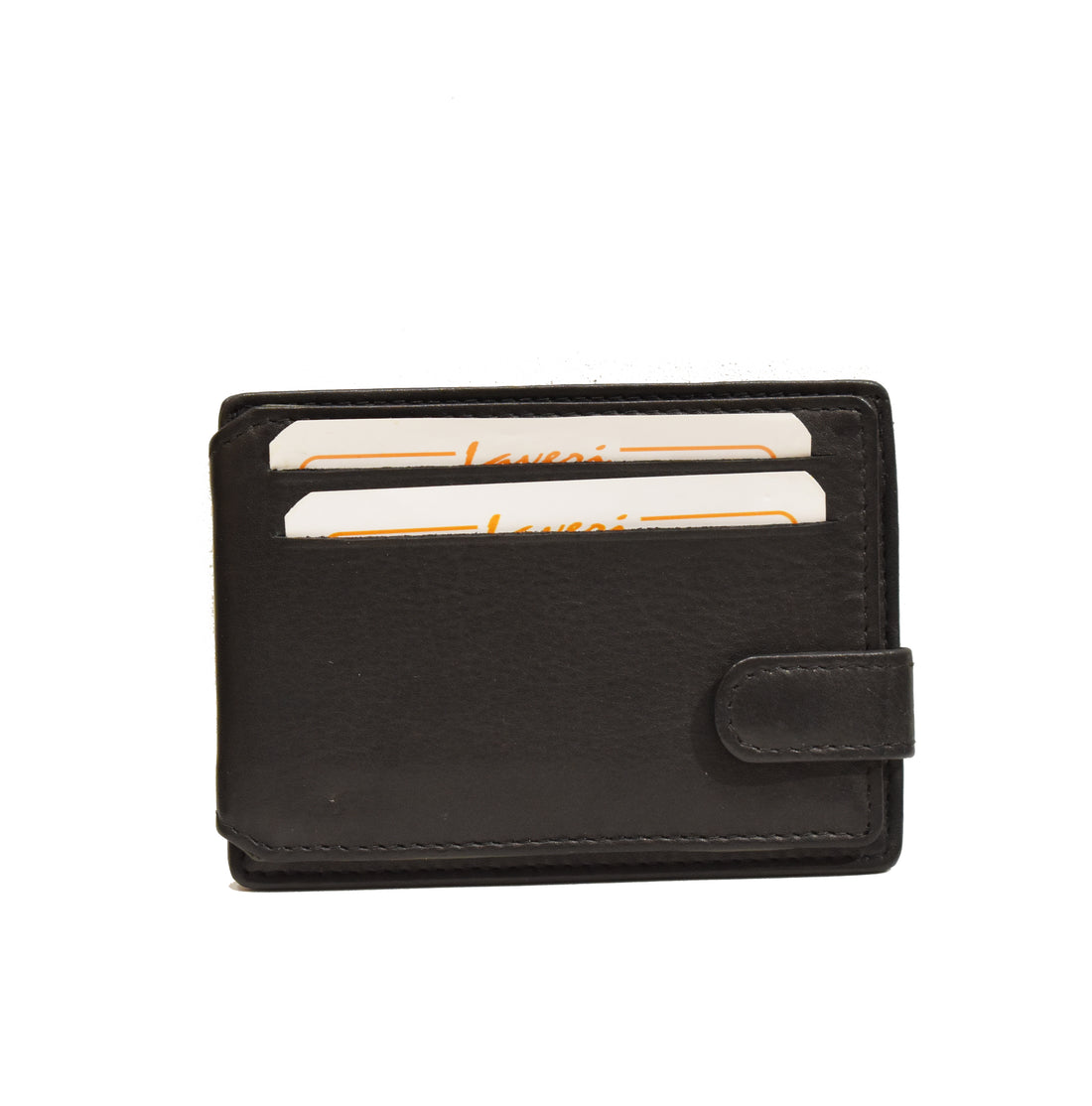 Laveri Genuine Leather Designer Credit Card Holder #4369 Black