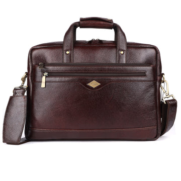 Laveri® Genuine Leather Laptop Messenger bag #2815 Brown