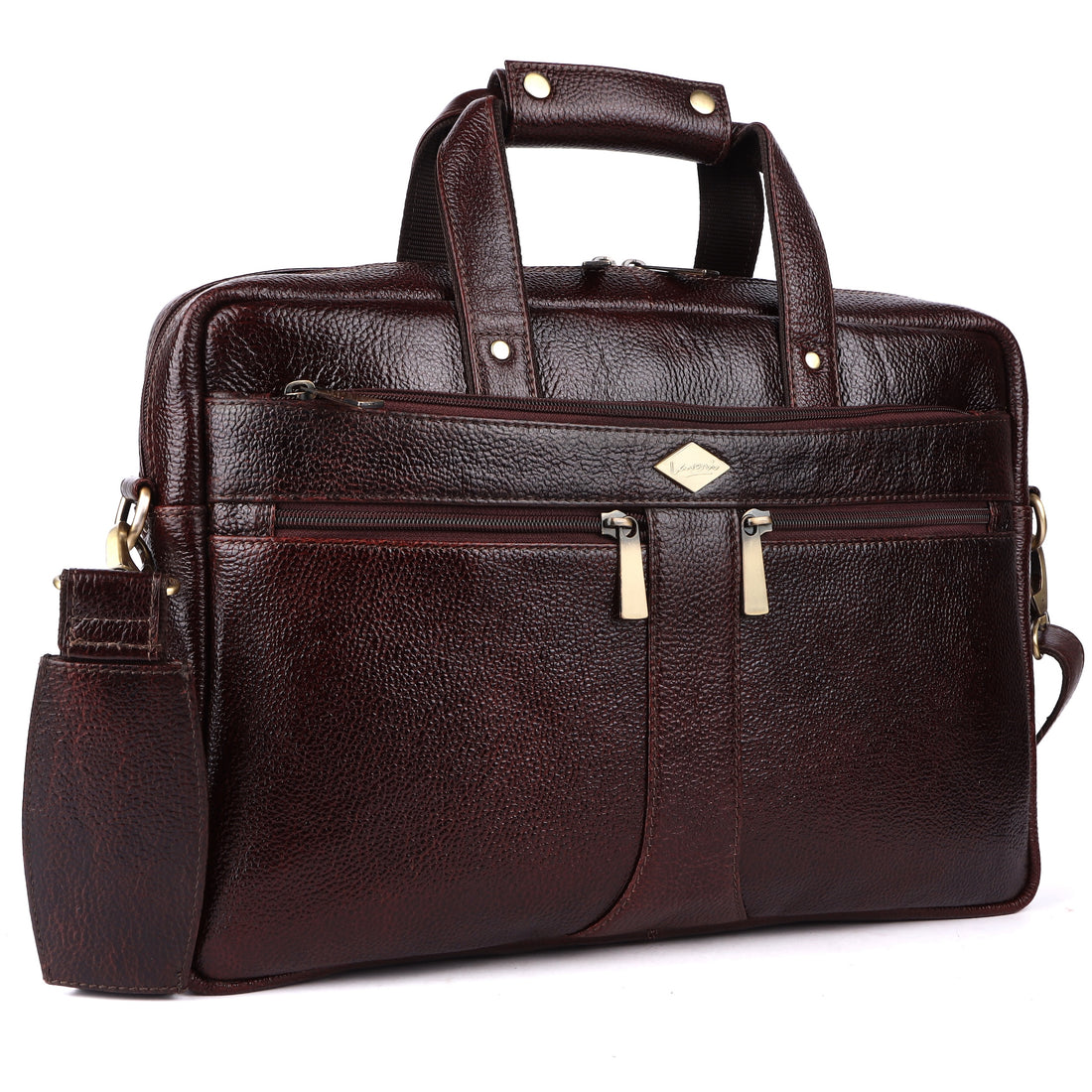 Laveri® Genuine Leather Laptop Messenger bag #2816 Brown