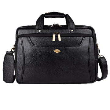 Laveri® Genuine Leather Laptop Messenger bag #2818 Black