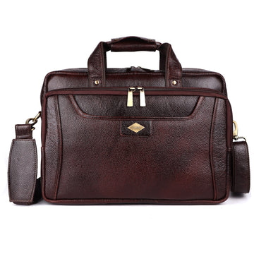 Laveri® Genuine Leather Laptop Messenger bag #2818 Brown