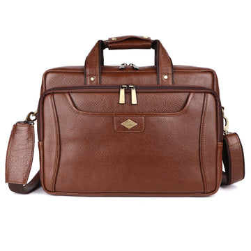 Laveri® Genuine Leather Laptop Messenger bag #2818 Tan