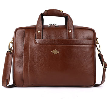 Laveri® Genuine Leather Laptop Messenger bag #2866 Tan