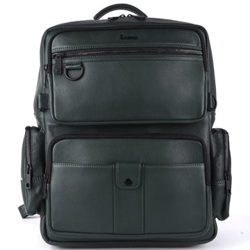 Laveri® Genuine Leather Travel Back Pack bag #2831 GREEN